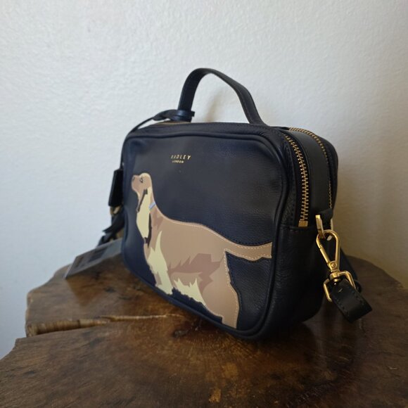 Radley & Friends Baxter Spaniel Dog Leather Crossbody Top Handle Bag NWT - Picture 9 of 16